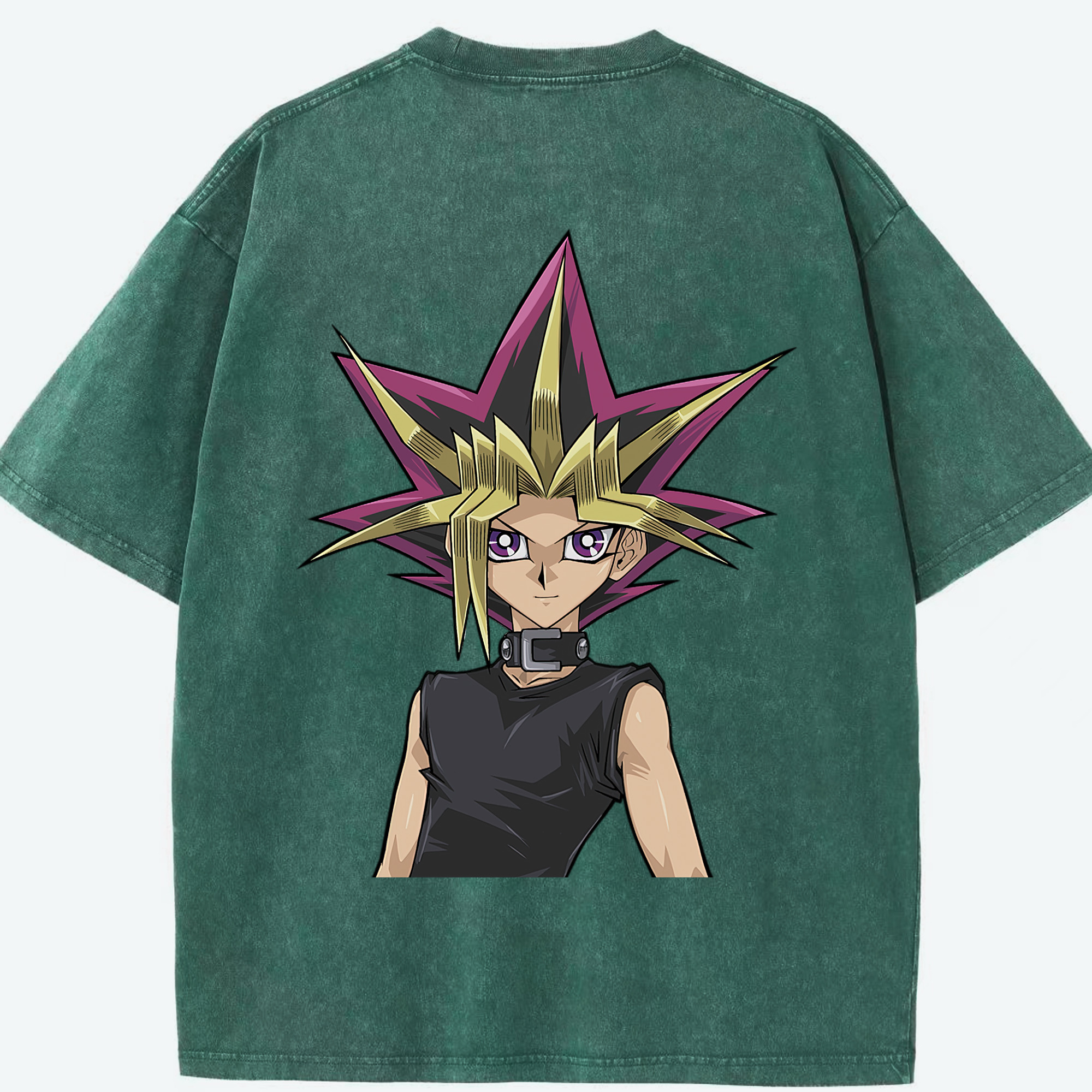 （画像用） 遊☆戯☆王 Yu-Gi-Oh! 綿100% ヴィンテージ風 半袖Tシャツ（背面プリント）